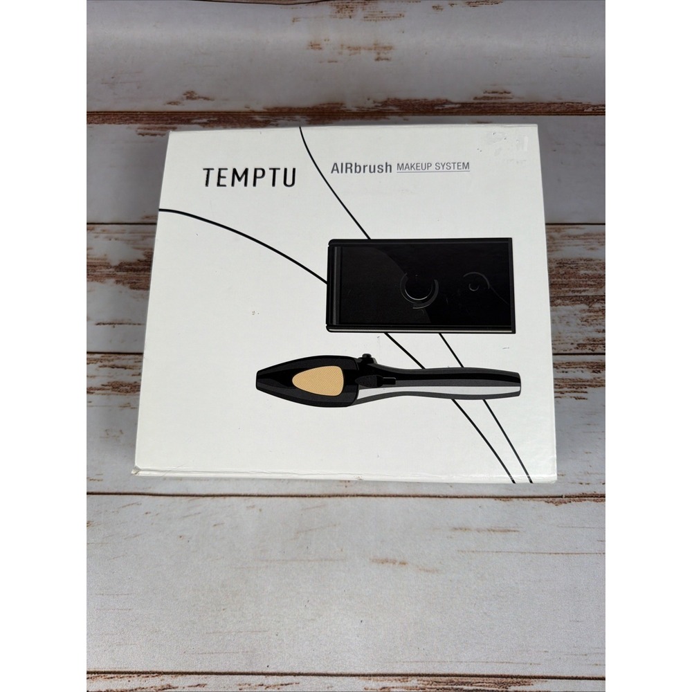TEMPTU Airbrush Makeup Artist System Black Open Box With AC Adapter & Hose